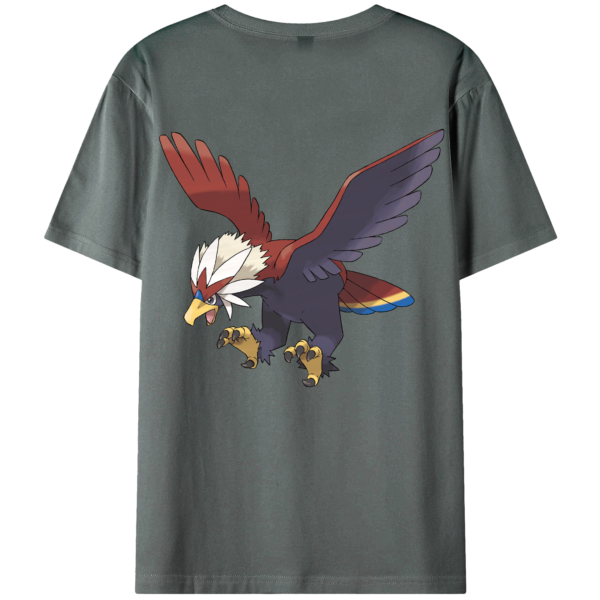 （画像用） ポケットモンスター Pokémon 綿100％ メンズ半袖Tシャツ（バックプリント） 通気性